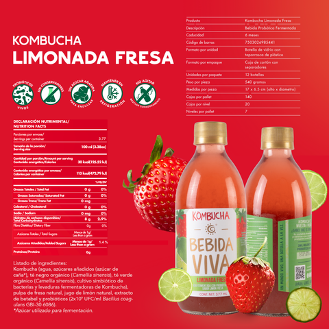 Limonada - Fresa - 12 Pack