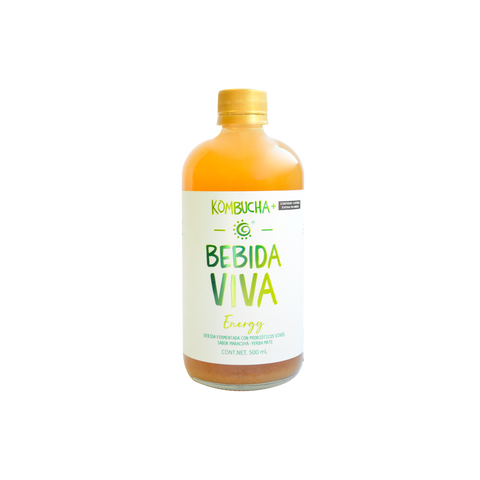 Kombucha Bebida Viva + Energy: Maracuyá y Yerba Mate