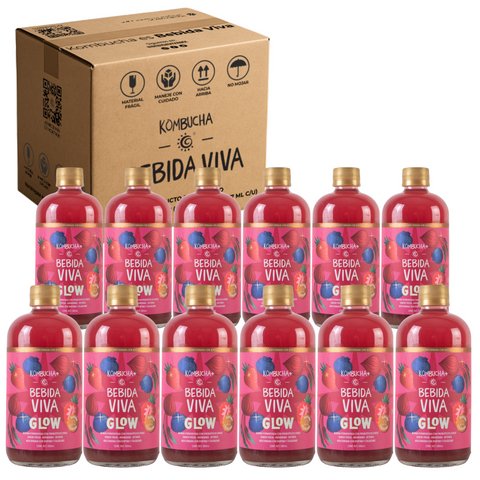 Glow - Fresa, Arándano y Betabel - 12 Pack