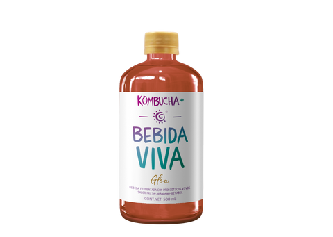 Kombucha Bebida Viva +: Glow - Fresa, Arándano y Betabel