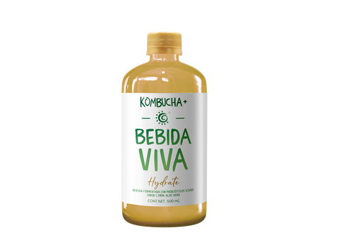 Kombucha Bebida Viva +: Hydrate - Limón y Aloe Vera