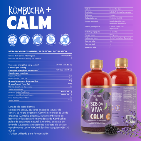 Calm - Zarzamora Lavanda - 12 Pack