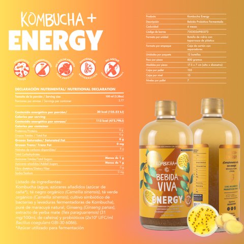 Energy - Maracuyá y Yerba Mate - 12 Pack
