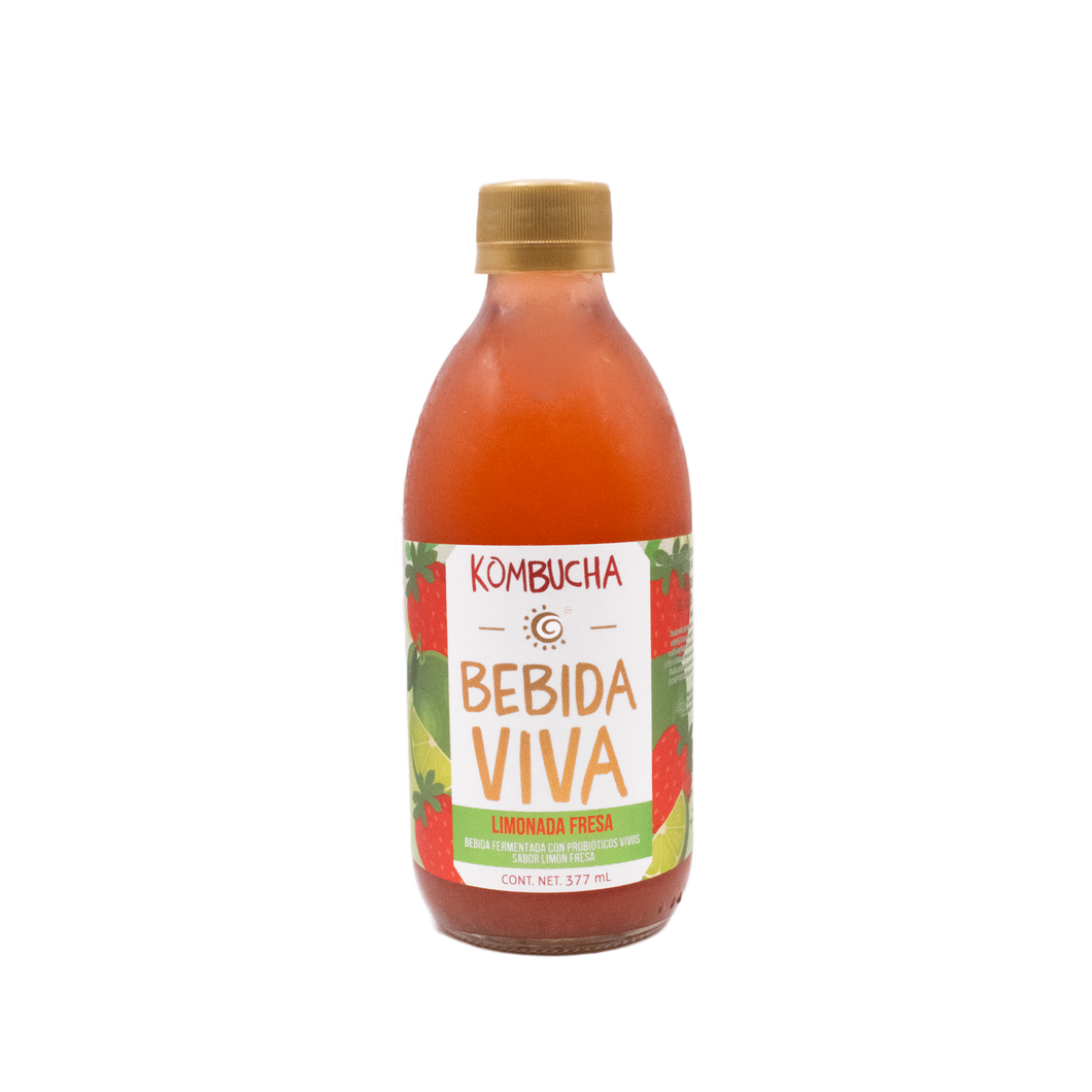 Kombucha Bebida Viva: Limonada - Fresa