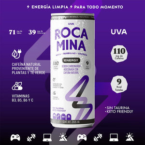 Rocamina Energy - Uva -12 Pack